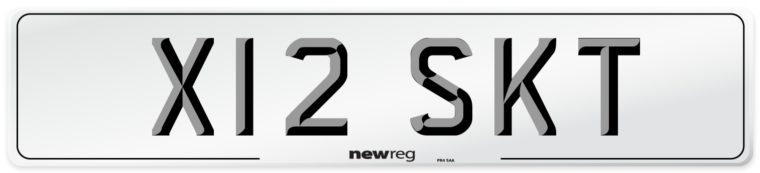 X12 SKT Number Plate from New Reg